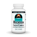 Source Naturals Magnesium Chelate - tukee hermojen ja lihasten toimintaa - 250 tablettia