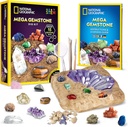 National Geographic Mega Gemstone Dig Kit ... Kaivaa 15 todellinen jalokivet ja kristallit, Tiede Kit lapsille, Gem Digging Kit, Lahja tytöille ja pojille, Kaivos Kit, Rock Collection