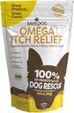 SAVE.DOG Omega Itch Relief koirille Terve iho ja turkki täydentää E-vitamiinia, pellavaöljyä, ja Lohiöljyä kutina Relief - Lemmikkieläin täydentää syy (70 Chews)