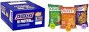 SNICKERS Hi Protein Maapähkinä Caramel Bar Bulk Box, Quest Tortilla Protein Chips Variety Pack