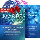 MAREE Eye Gels & Facial Maskes Bundle - Under Eye Gels for Puffy Eyes and Dark Circles, Sheet Kosteuttavat Naamiot - Marine Collagen & Hyaluronic Acid, Green & Red Algae Extract - kaikille ihotyypeille