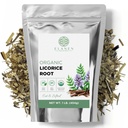 Elanen Naturals Organic Licorice Root 1 lb. (16 oz.), USDA Certified Organic Licorice Root Tea, Licourice Bulk Choped, Laquorice, Raiz de Regaliz Licrice, Glycyrrhiza glabra, Leikkaa & Sifted