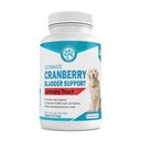 Wanderfound Lemmikit Ultimate Cranberry rakko UTI-tuki täydentää koirille - koiran virtsan virtsatieinfektio inkontinenssi Formula Cordyceps Mushroom - Bacon & Liver Flavor - 90 purutablettia