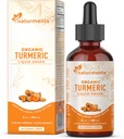 Naturments Turmeric Curcumin Liquid: Certified Organic Turmeeric Curcumin inkivääri & Black Pepper- Joint Support, Immuuni & Ruoansulatustuki, Graceful Ikääntyminen - 2 Fl Oz