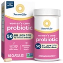 Renew Life Naisten probioottikapselit, 50 miljardia PMY Taattu, Tukee pH Balance, emätin, virtsan, digestiivinen ja immuuniterveys(2), L. Rhamnosus GG, Dairy, Soy ja Gluteenittomat, 60