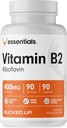 Bucked Up B2-vitamiini 400 mg kapselit, Essentials (90 Servings)