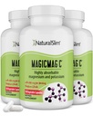 MagicMag C by NaturalSlim, Magnesium sitruuna kaliumia lihasten rentoutumista, unen laatu, hermojen toiminta & Electrolyytti tuki, Päivittäinen magnesium täydentää miesten ja naisten, 100 kapselia 3k