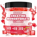 Kreatiini Monohydraatti Gummies miesten & naisten 120 CT - 5000 mg Creatiini Monohydraatti per tarjoilu - Sokeriton purutabletti Creatiini lihasvoimaa, lihasten rakentaja, energia Boost (vadelma maku)