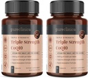 Pureclinica Fermented CoQ10 300 mg x 180 tablettia (2 pullo 90 tablettia) - 6 kuukautta Supply. Ei-muuntogeeniset organismit, USP-luokka, johon on lisätty C-vitamiinia ja Black Pepper -uutetta imeytymiseksi.