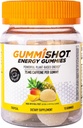 GummiShot Energy Gummies, 1125 mg kasviperäistä kofeiinia purukumia pullo, pitkäikäinen energiatehokkaat, trooppinen (15ct)