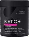 Sports Research Keto Plus Exogenic Ketones with goBHB - 30 tarjoilua Keto Electrolyte Powder for Hydration, Energy, Focus & Ketosis