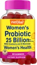 25 miljardia probiootteja naisille Gummies kanssa karpalo ja D-Mannose - 12 kanta - emätin terveys, digestiivinen tuki, Gut Health, ja naisen terveys - 60 Gummies