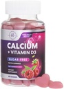 Kalsiumlisät naisille - sokeriton kalsium Gummies D3-vitamiinia luun vahvuus, hampaat & immuuni terveys tuki, luonnon pureskella naisten ja miesten - vadelma maku & ei-GMO - 60 Gummies