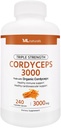 ML Naturals Triple Strength Cordyceps 3000 valmistettu orgaanisilla cordyceps, 240 kasvikapselit. Terveellinen immuunituki, ei-GMO, NSF-sertifioitu & cGMP- compliant kolmannen osapuolen laboratoriossa testattu.