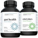 Smartter Gut Health Probiootit - Superior Ruoansulatus & Immunosupport + Smarter Nutrition Enzymes - Päivittäinen Ruoansulatus apua 16 eri luonnollisia Enzymes