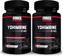 Force Factor Yohimbine Supplement for Men, Yohimbe Bark Extract Superior Imeytyminen parantaa suorituskykyä, 6mg Yohimbine Bark pillereitä keskeiset luonnolliset ainesosat, 30 Count (Pakkaus 2)