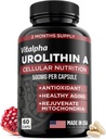 Anti-Aging Urolithin A täydennysosa - puhdas ja tehokas antioksidanttisuoja Mitokondrio lisäravinteet - Natural Energy Boost - Mitokondrioiden terveyden ja solujen korjaus tuki miehille ja naisille - 60 Caps