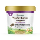 NaturVet VitaPet Senior Daily Vitamiinit Cats Plus Glukosamiini, erityisesti suunniteltu tarjoamaan Essential Minerals, 90 g, 60