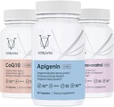 Vitruvin Sport Recovery (Apigenin 2 x 50 mg, COQ10 200 mg, Resveratrol 500 mg) Vegan, ei-GMO, Gluteeniton, Liivate-vapaa.