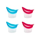 BRBASAP silmänpesu Cup 4Pack silmän pesu Kit Silikoni silmälash Lid Hoito väsynyt kuiva silmät Tehokas silmänpuhdistusliuos säilytysastia rauhoittava väsyneet silmät (sininen ja vaaleanpunainen)