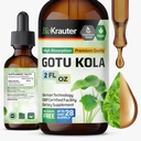 BIO KRAUTER Gotu Kula Tincture - Centella Asiatica Extract - Alkoholi ja sokeriton Gotu Kola Extract - Vegan Drops 2 Fl.Oz.