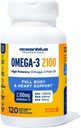 Oceanblue Professional Omega-3 2100-120 ct - Korkea-Potency Triple Strength Burpless Fish Oil with EPA, DHA & DPA - Wild Caught - Orange Flavor, 60 tarjoilua