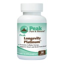 Peak Longevity Platinum PQQ täydennysosa Coenzyme Q10 - Pyrrolokinol Quinone Ubiquinol CoQ10 ja Shilajit - Mitokondriolisä luonnon energiaa ja terveellistä ikääntymistä (30 Softgels)