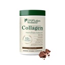 Suurilla järvillä Hyvinvointi Kollageeni Peptides Peptides Powder for Skin, Hair, Nails, joints & Digestion - Chocolate Flavored - Nopea liuotus Hydrolysed, ei-GMO, Kosher - 10 oz