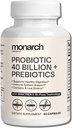 Probiootti 40 miljardia + Prebiootit: 4 Diverse kanta - Ruoansulatus & Gut Health (60 kapselia) - Probiootit naisille & miehet - Natural Gut Health & Immunosupport Supplement .