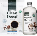 Natural Force Organic Clean Coffee + Organic MCT Oil Bundle 100% Pure Coconut MCTs & Mold & Mycoxin Free Coffee ...
