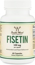 Fisetiini Supplement - 100 mg Bioactive Flavnonols, 60 Count (Bioflavonoid Polyphenols Supplement Samanlainen kuin Apigenin, Luteolin, ja Quercetin) Ikääntyminen Tuki Senolyyttinen Double Wood