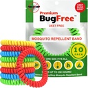 Mosquito hylkivä rannekorut (10 pakkaus) Mosquito hylkivä rannekkeet aikuisille ja lapsille - Premium DEET-free bändit - 10 Multicolor bändit - yksilöllisesti kääritty