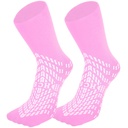 HCS Non-Slip Hospital Socks with Grips for Women & Men (6 paria) - 360 All-Around Tread Non-Slip Sock for Ikääntyneet / Seniors - Sairaala Grip Socks, Fall Risk Potilas Tohvelit (Pink, Säännöllinen)