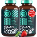 Vegaani Collagen Booster Tabletit - Julma-vapaa kasvis Collagen Lisäravinteet - Biotiini, Luomu Superfood, Kasvipohjainen Collagen Vitamiinit iholle, hiukset, kynnet - 2-pakkaus, 60 kasvis Collagen Boost pillereitä