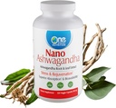 One Planet Nutrition Nano Ashwagandha Root & Leaf 500 mg Kasviskapselit (120 tarjoilua), 10:1 uute, tukee hormoneja ja neurologisia toimintoja stressin lievittämiseen, ei-GMO, Vegan, Gluteenittomat