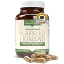 Lignans for Life Pellavasiemen Lignans for Dogs & People - Organic Pellavansiemen täydentää Hormoni tukea, 15mg 90 kapselia, Pellava siemen koirille & naisille, korkea kuitu