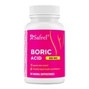 Safrel Boric Acid Vaginal Suppositories - 60 Count (1-Pack) . 100% Pure USA-Made, tukee intiimi & emätin terveys, pH Balance, Odor Control - naisten hyvinvointi Essential