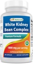 Best Naturals Valkoinen munuais Bean Complex 1800 mg per tarjoilu - 180 kapselia. GMO:ton ja gluteeniton