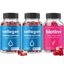 NutraChamps täydellinen hiukset, iho & kynnet Bundle - Biotin, Collagen, Keratin & More