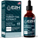 Turkey Tail Mushroom Extract - nopeampi imeytyminen kuin Turkey Tail Mushroom Kapselit tai jauhe - Kaikki luonnolliset Immunomy System & Ruoansulatuskanavan tuki- Real sieniä Turkki Tail - 2 Fl Oz by E2H