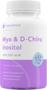 Myo-Inositol & D-Chiro Inositol Blend 100% Daily Folate - 40:1 Fysiologinen suhde - Polykystinen munasarjaoireyhtymä (PCOS), Hormonaalinen tasapaino ja munasarjatuki 120 kapselia