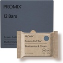 ProMix Nutrition Protein Puff Bars - Mustikat & Cream - Marshmallow Crispy Treat - Great Makeutus & Terve On The Go Välipala - Korkea proteiini & Low Calorie - Ilmainen Gluteenista, soijasta, & maissista - 12 Bars