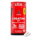 Kuusi tähteä Creatiini pillereitä, X3 (60 Caplets) - Creatiini naisille ja miehille - Creatiini kapselit Tuki lihasvoimaa - Pre & Post harjoitus Creatiini täydentää lihasten Recovery & Building - 20 tarjoilua