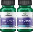 Swanson Iron Citrate 25 Milligrammaa 60 Veg kapselia (2 pakkaus)