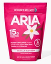 Designer Wellness, Aria, Women's Wellness Low Calorie Vanilla Protein Powder, Biotiini, C-vitamiini ja Organic Aloe, Vanilla Blossom, 1.85 punta