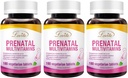 Lovita Prenatal vitamiineja, joissa on rautaa 27 mg, foolihappoa 800 mcg & kalsiumia, vegaanisia prenataalisia vitamiineja naisille preganacyn aikana ja sen jälkeen, ei-muuntogeenisiä organismeja, 180 kasvisruokaa prenataalipillereitä (paketti 3)