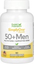 SuperNutrition Multi-Vitamin miehille 50+, High-Potency, One/Day Purutabletteja, 90 päivän tarjonta Wild Berry 90 Lukumäärä (Pack of 1)