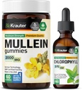 BIO KRAUTER Mullein 60 Gummies & klorofylli Pelti 2 Fl. Oz.