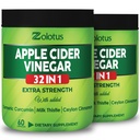 Zolotus Apple Siideri Viinietikkakapselit 32in1, jossa kurkuma, kaneli, maitoohdake, berberiini, vanderberry, Quercetin - (2 pakkausta) 60 kapselia