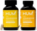HUM Womb Service Postnatal & Prenatal Supplements for Women, OBGYN Formulated with Vegan DHA, Choline & Folate, Clean Daily Nutrients, Pre-to-Post Raskaus tuki, 30 vegaaninen kapselit & 30 Softgels
